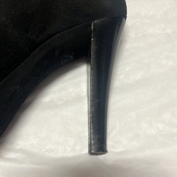 MICHAEL Mchael Kors Black Suede Open Toe Platform “Davenport” Booties - Picture 5 of 15